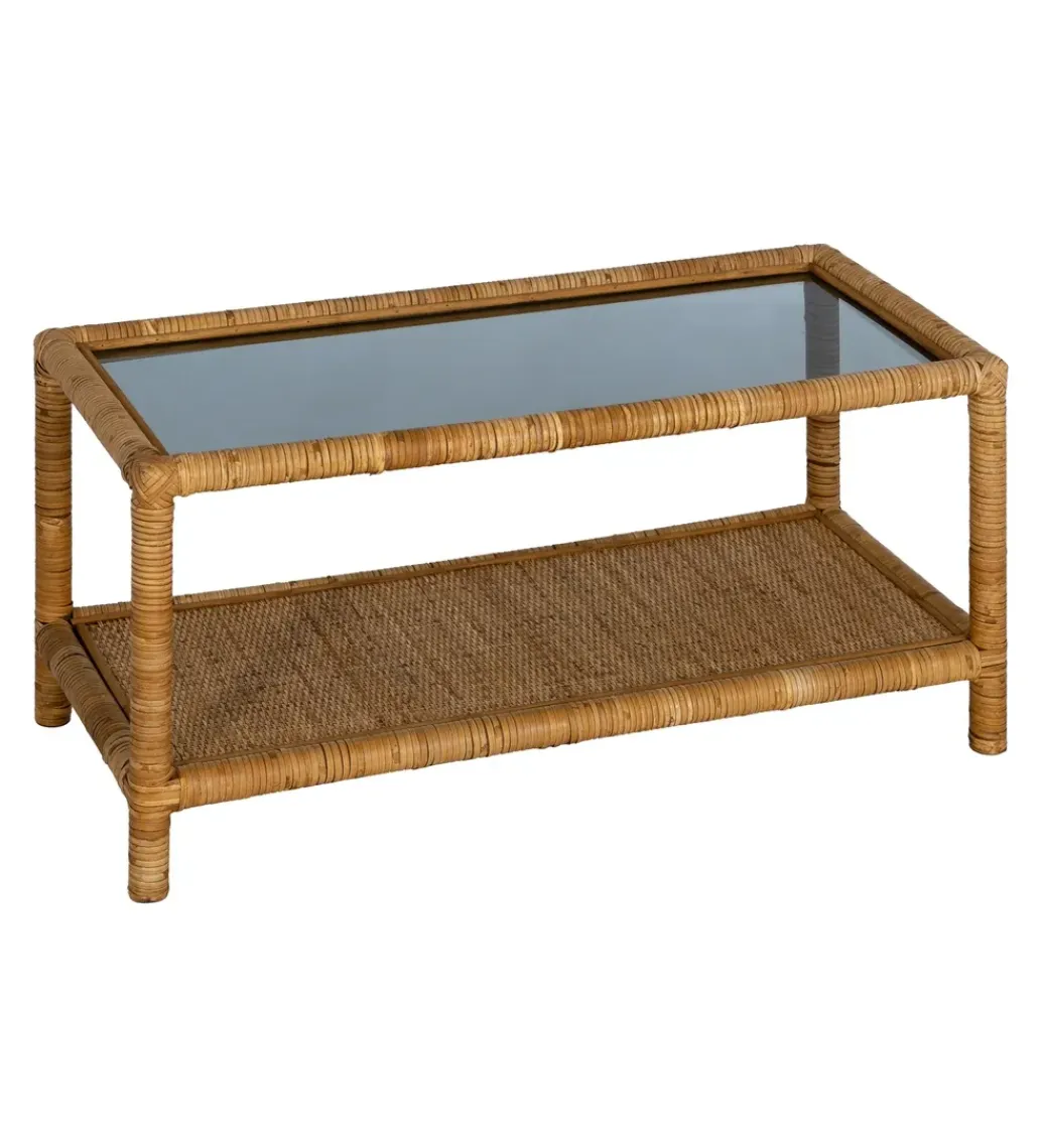 Zona-Design Stolik kawowy ESTAZ 90 cm naturalny ratan