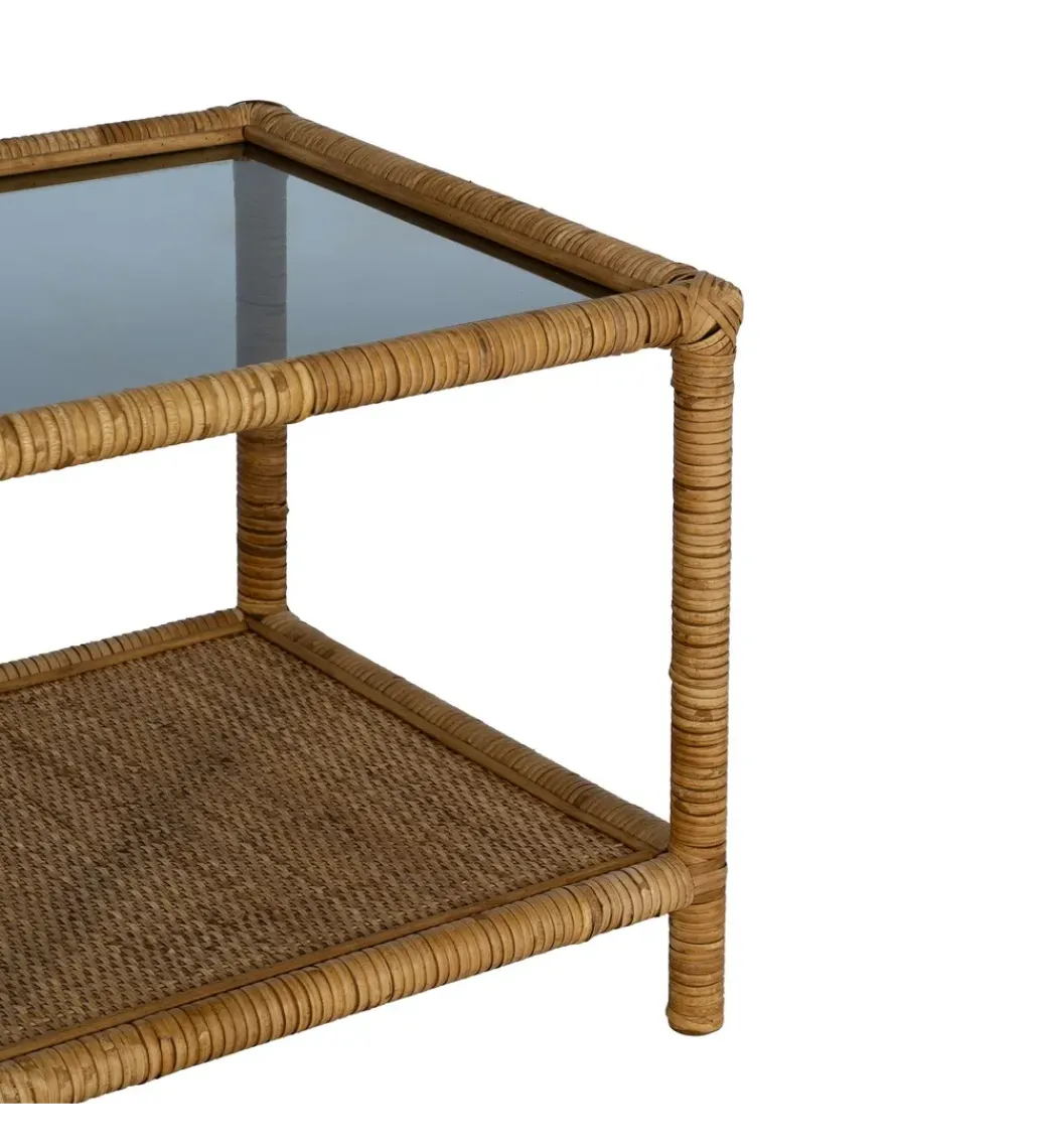 Zona-Design Stolik kawowy ESTAZ 90 cm naturalny ratan