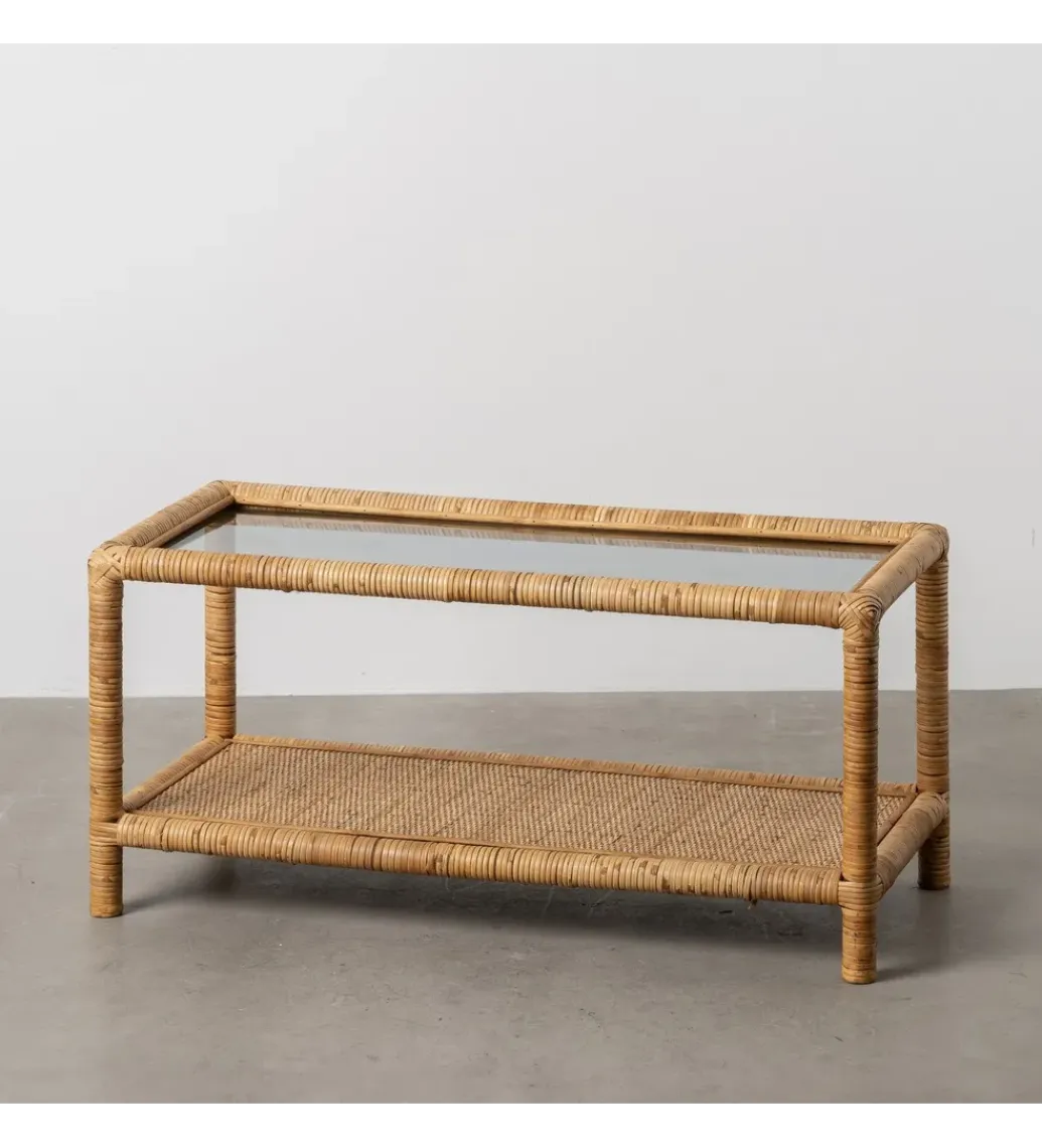 Zona-Design Stolik kawowy ESTAZ 90 cm naturalny ratan