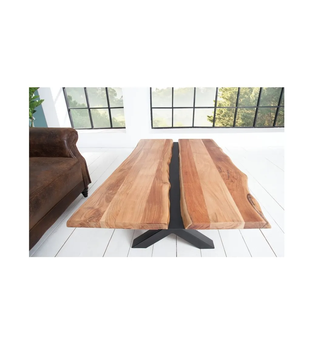 Invicta Interior - przedsprzedaż Stolik kawowy EUFRAT Amazonas 105 cm drewno akacja