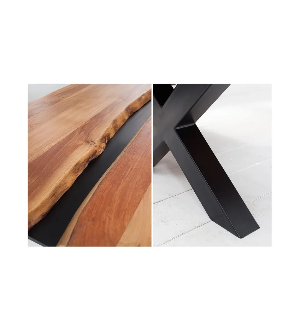 Invicta Interior - przedsprzedaż Stolik kawowy EUFRAT Amazonas 105 cm drewno akacja