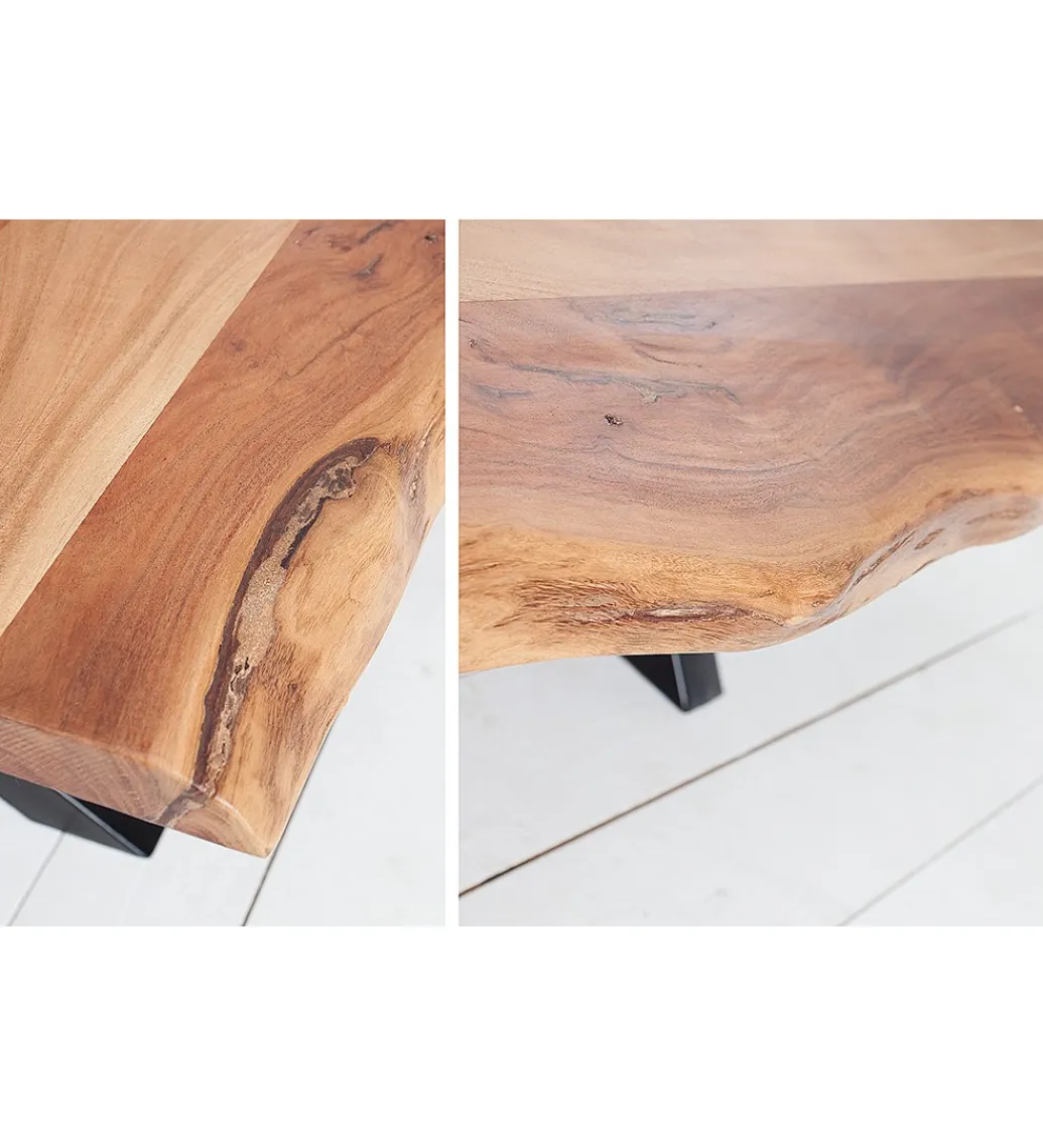 Invicta Interior - przedsprzedaż Stolik kawowy EUFRAT Amazonas 105 cm drewno akacja