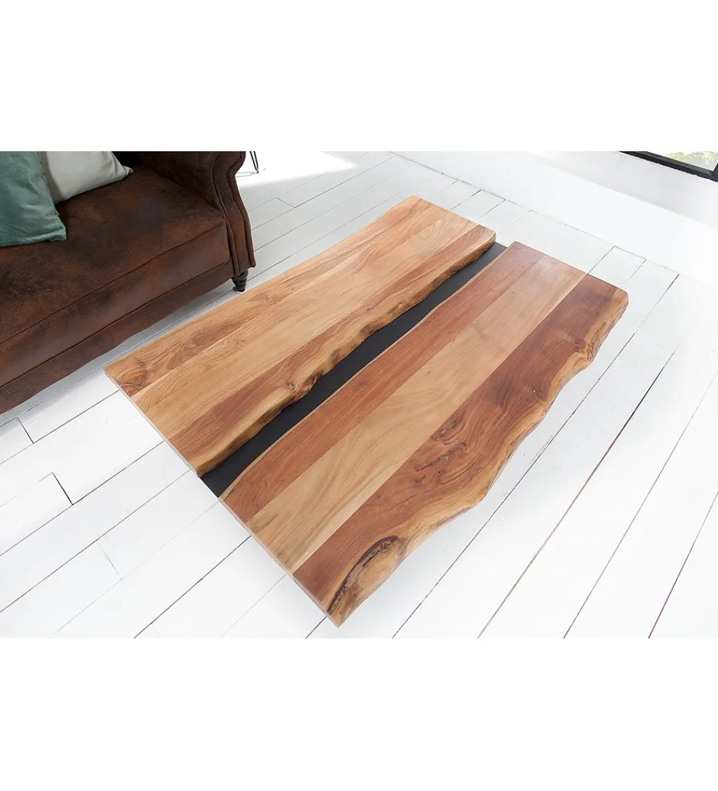 Invicta Interior - przedsprzedaż Stolik kawowy EUFRAT Amazonas 105 cm drewno akacja