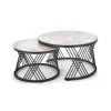 Halmar Stolik Kawowy FLAMINGO set 2 w kolorze szarego marmuru