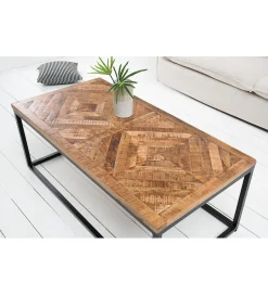 Invicta Interior - przedsprzedaż Stolik kawowy GRANDE Infinity Home 100 cm drewno Mango
