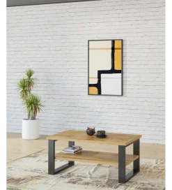 Helvetia Stolik kawowy Halle 110 cm w optyce dąb wotan