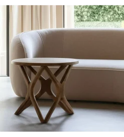 Zona-Design Stolik kawowy HOKE 60 cm drewno mango
