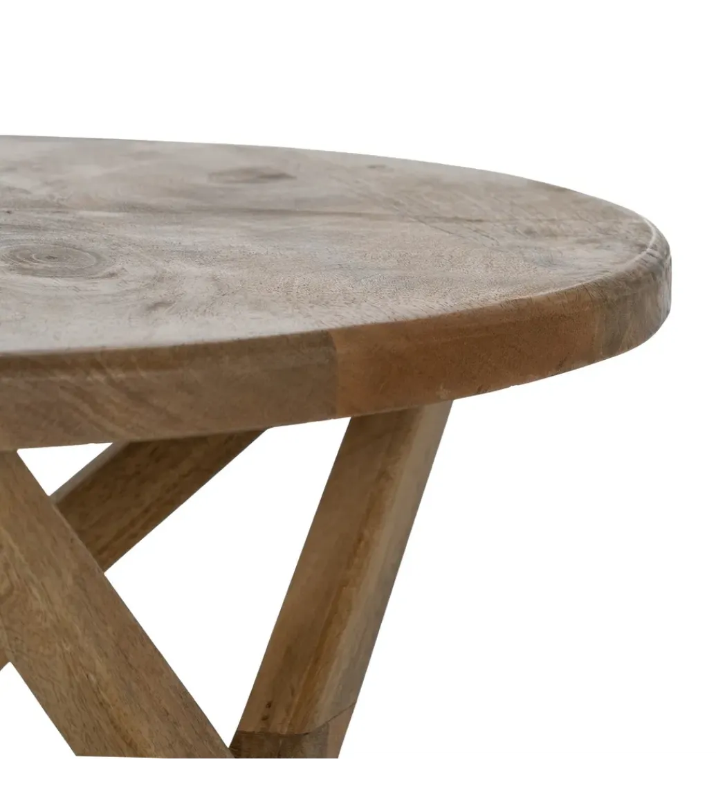 Zona-Design Stolik kawowy HOKE 60 cm drewno mango