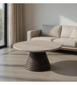 Zona-Design Stolik kawowy HYGYD 90 cm drewno mango