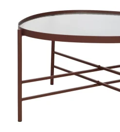 Zona-Design Stolik kawowy INDUSTRIAL 78 cm Ciemna Terakota