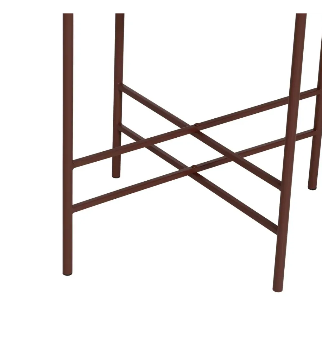 Zona-Design Stolik kawowy INDUSTRIAL 55 cm Ciemna Terakota