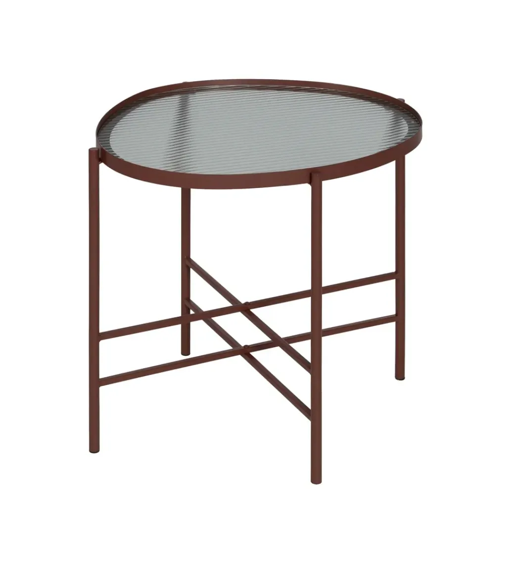 Zona-Design Stolik kawowy INDUSTRIAL 55 cm Ciemna Terakota