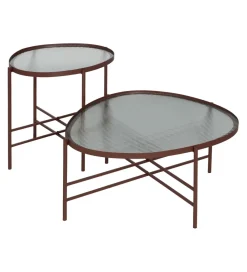 Zona-Design Stolik kawowy INDUSTRIAL 55 cm Ciemna Terakota