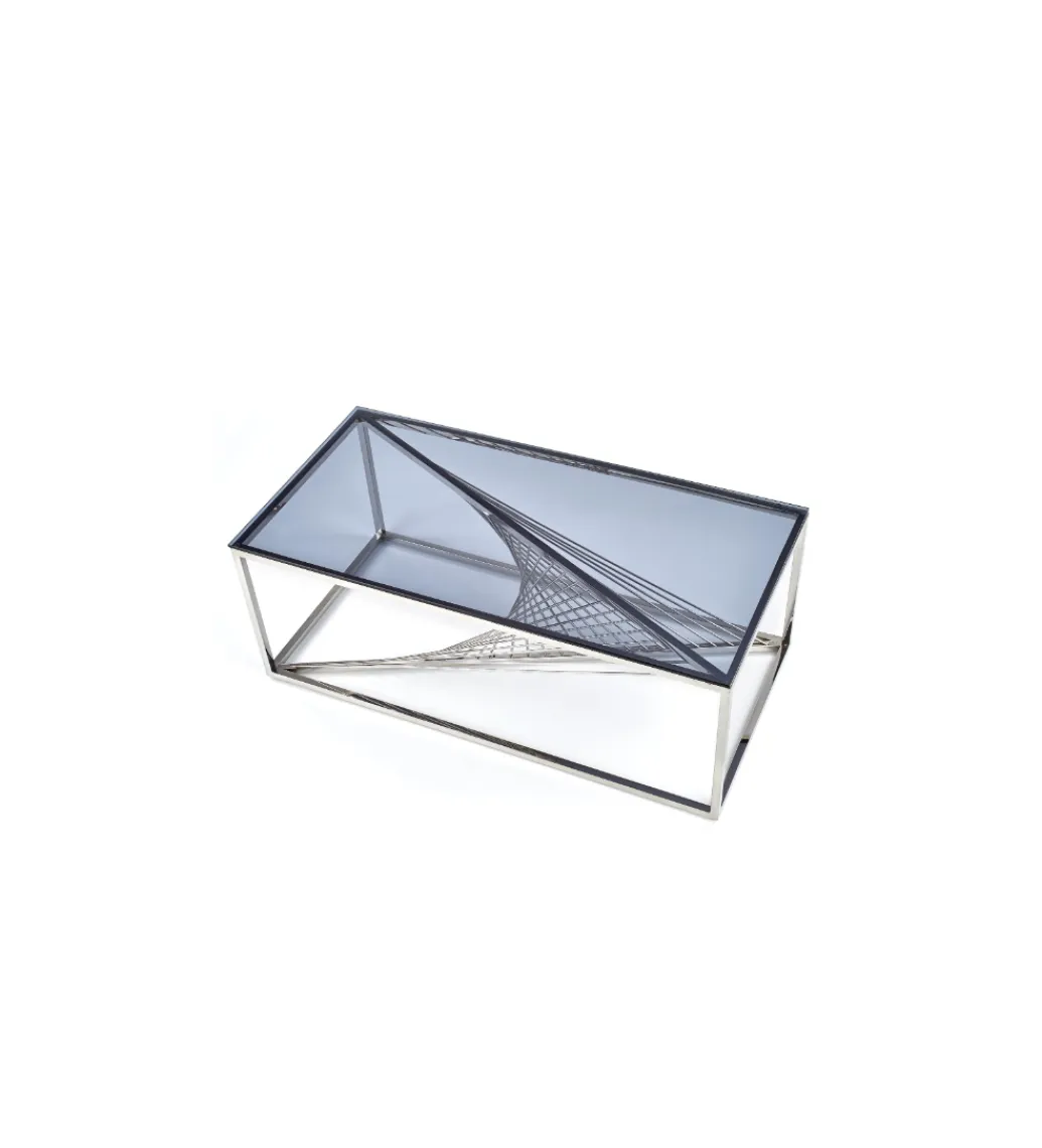 Halmar Stolik Kawowy INFINITY 120 cm srebrny