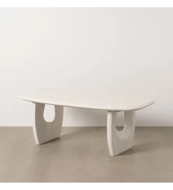 Zona-Design Stolik kawowy KARAZ 130 cm drewno akacja różowo-biały