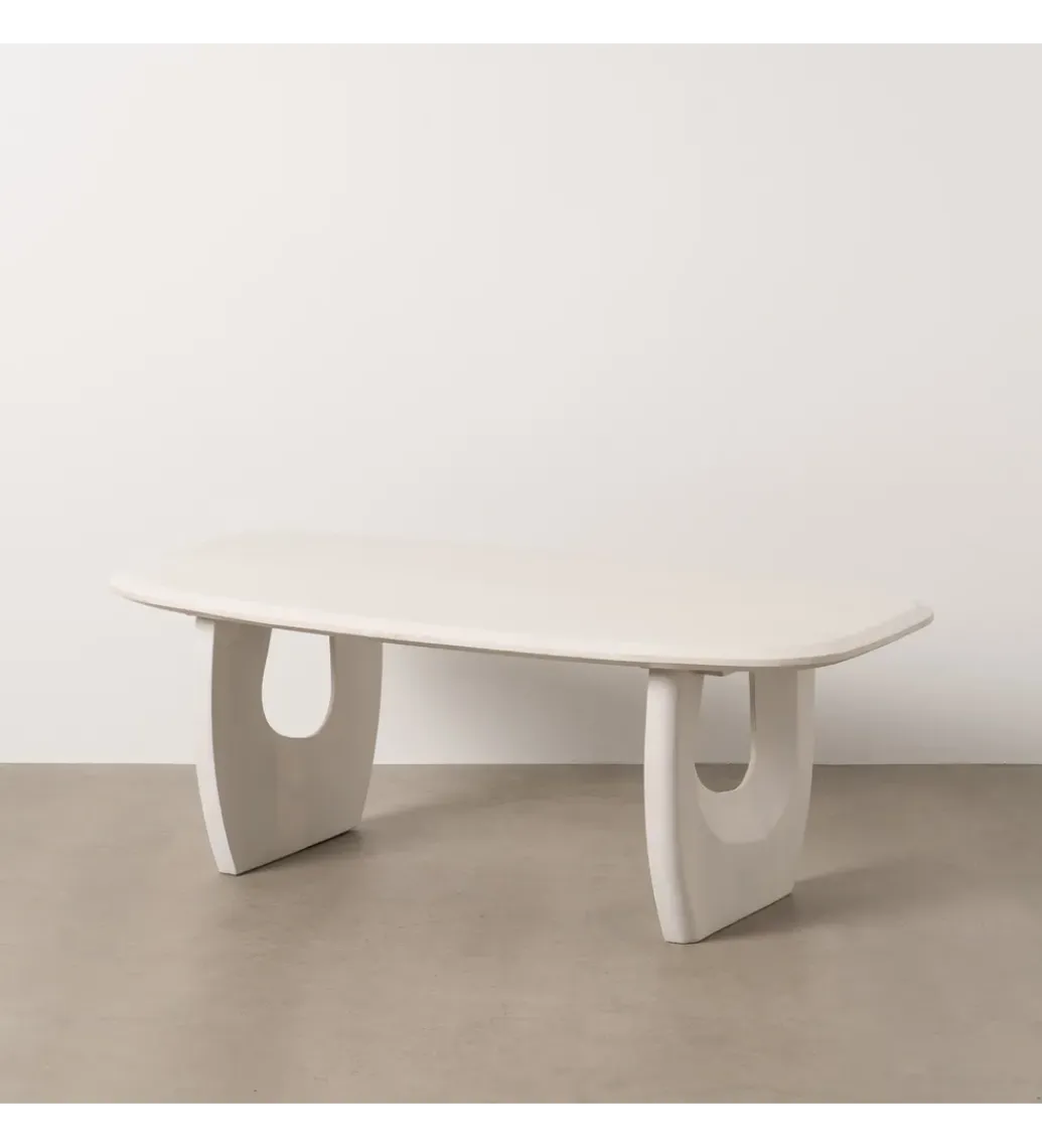 Zona-Design Stolik kawowy KARAZ 130 cm drewno akacja różowo-biały
