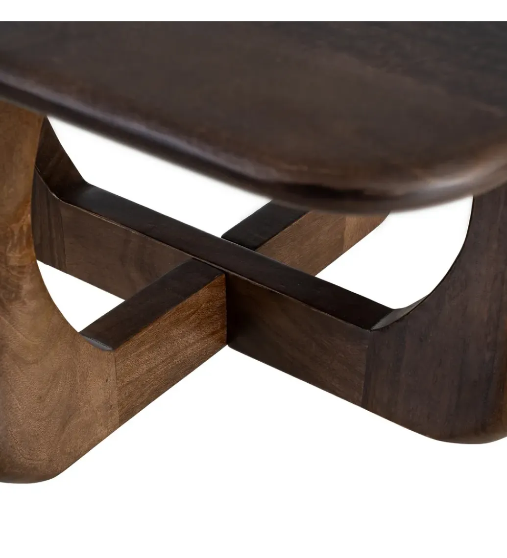 Zona-Design Stolik kawowy KIRITON 80 cm drewno mango
