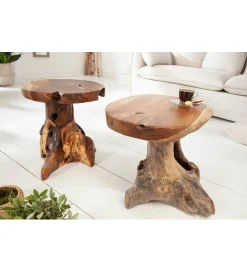 Invicta Interior - przedsprzedaż Stolik kawowy Korzeń 40 cm drewno Teak