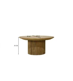 LF-Design Stolik kawowy LUSAN 80 cm drewno teak