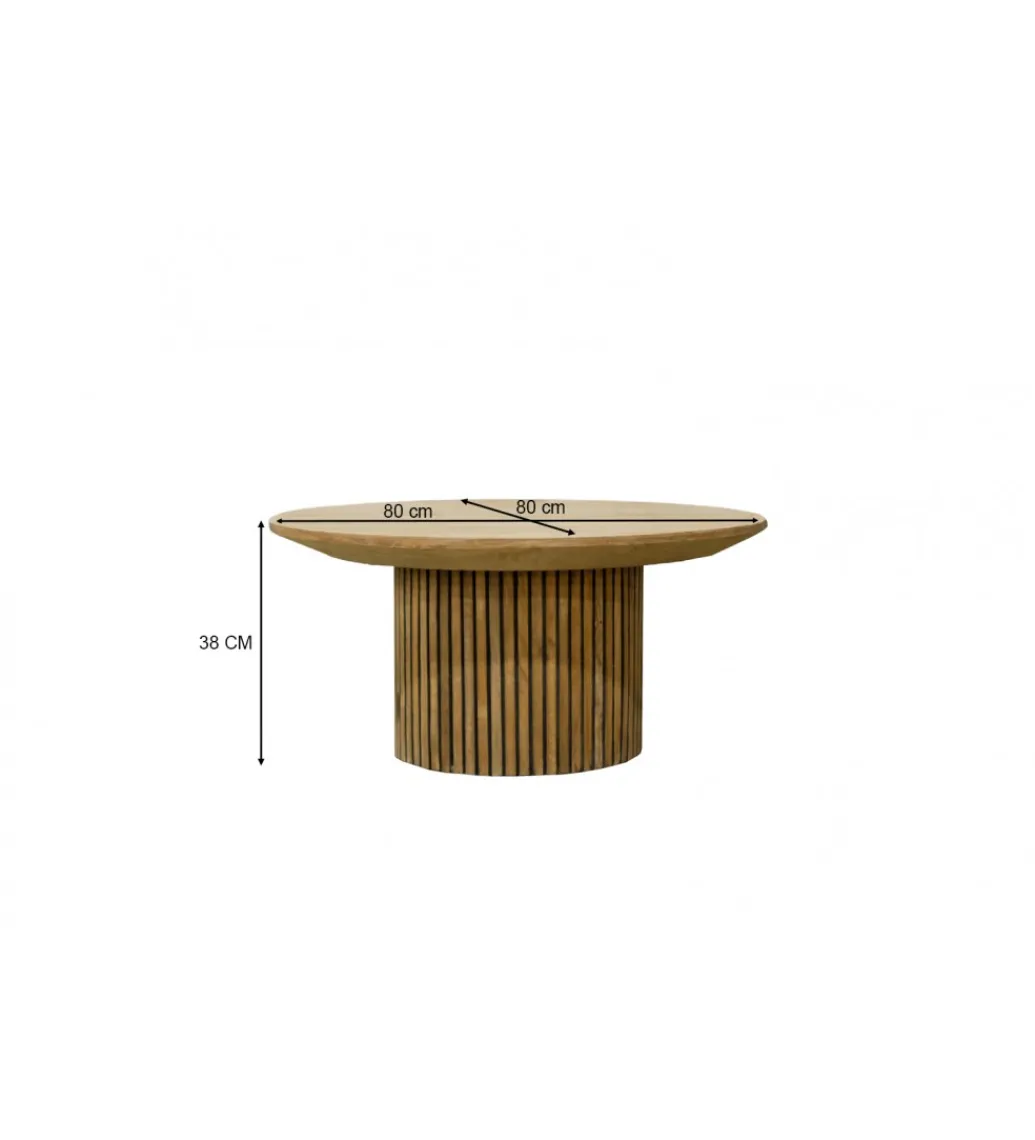 LF-Design Stolik kawowy LUSAN 80 cm drewno teak