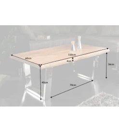 Invicta Interior Stolik kawowy Maamut 110 cm drewno akacja honey