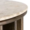 Zona-Design Stolik kawowy MARMOLON 90 cm drewno mango marmur