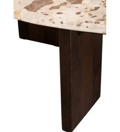 J-Line Stolik kawowy MATHILDE 90 cm w optyce marmuru