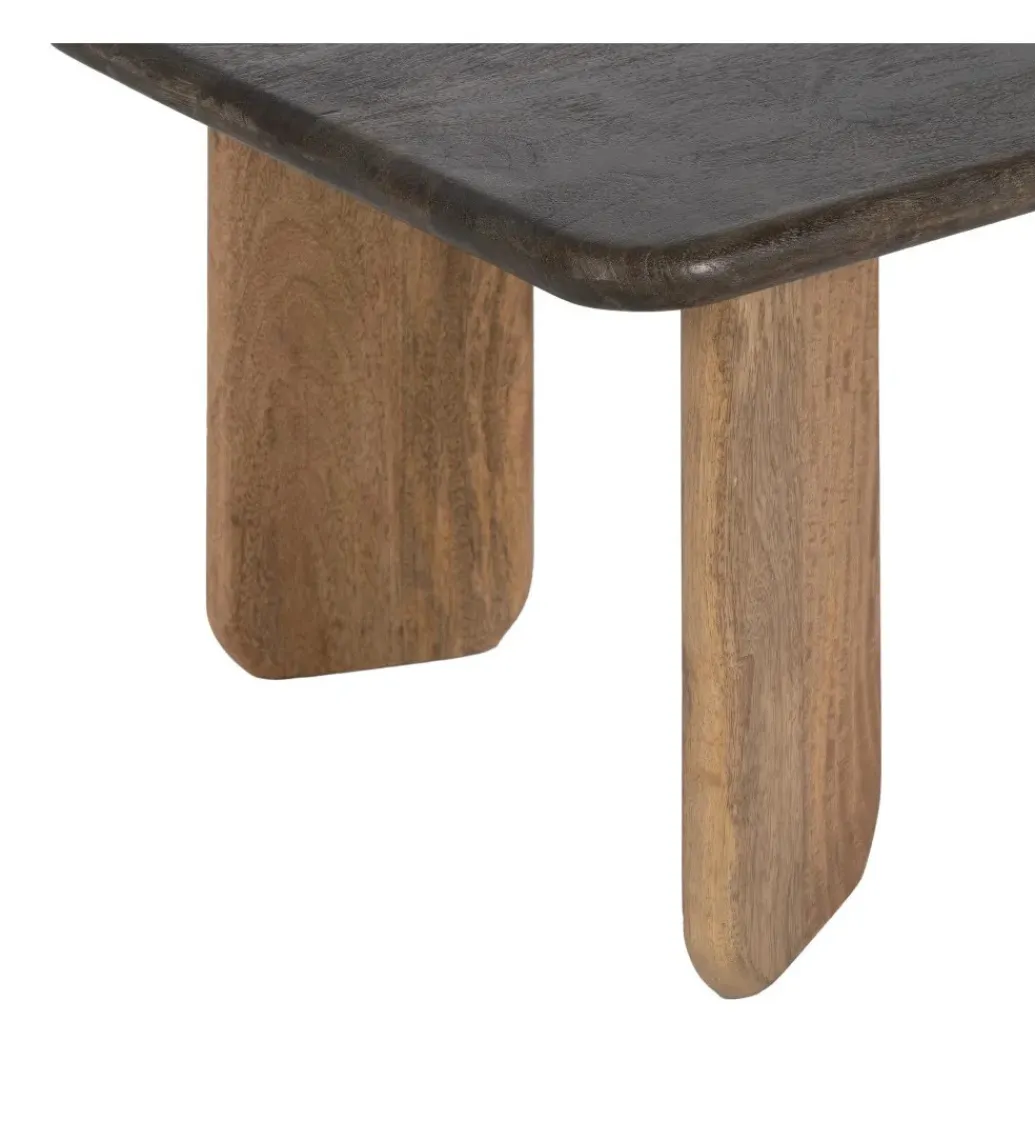 DENZO Stolik kawowy MEZNATRE 120 cm drewno mango brązowe
