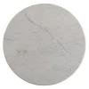 DENZO Stolik kawowy NIZAMES 80 cm drewno mango marmur