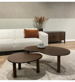 LF-Design Stolik kawowy NUBI set 2 drewno mango brąz