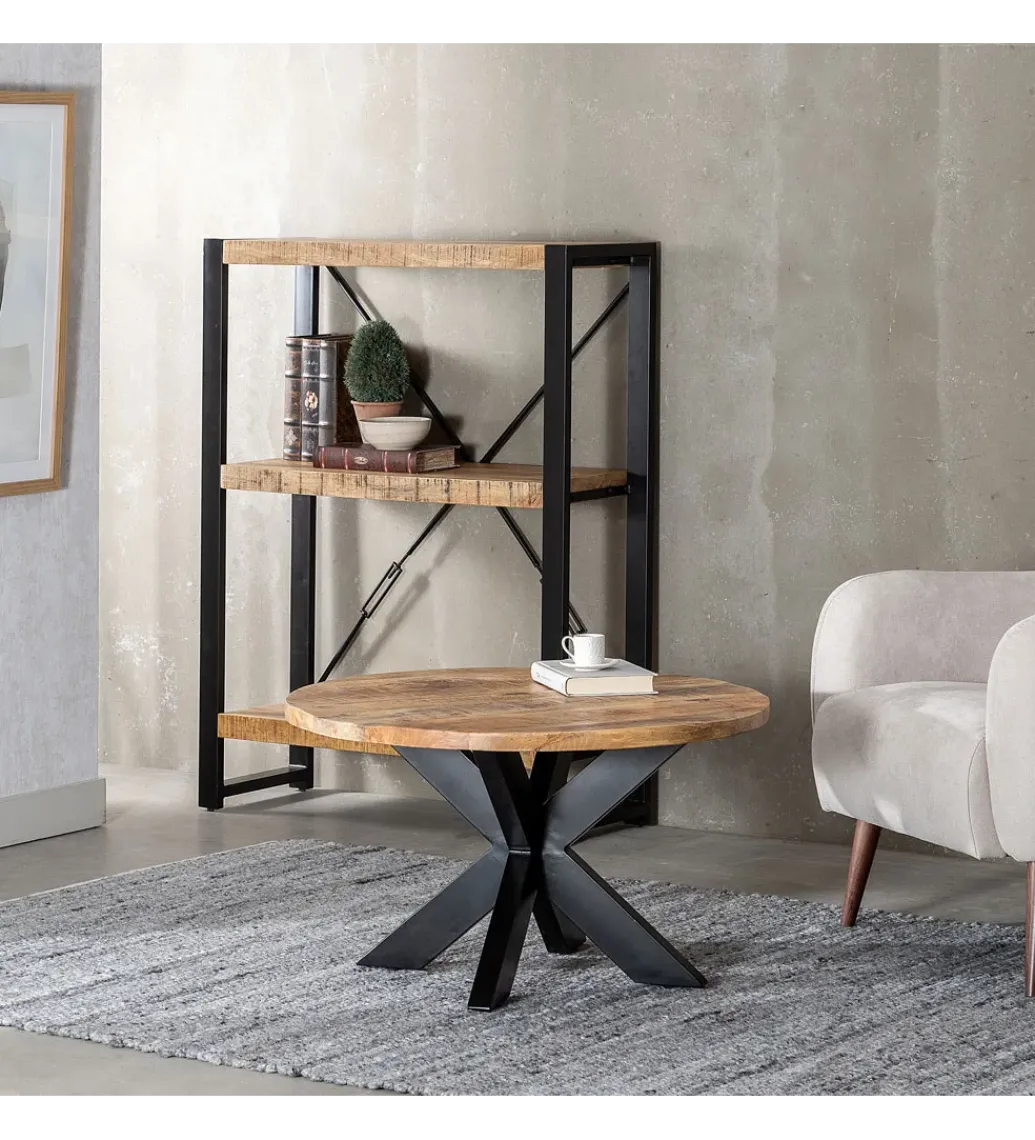 Zona-Design Stolik kawowy OLISA 80 cm drewno mango