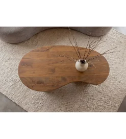 Invicta Interior - przedsprzedaż Stolik kawowy ORGANIC 120 cm drewno mango