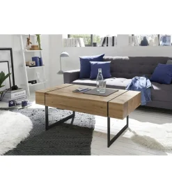 MCA Stolik kawowy PAPHOS 110 cm w optyce dąb sękaty