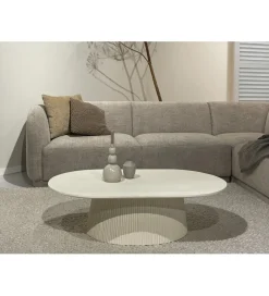 LF-Design Stolik kawowy PATO 120 cm drewno mango biała