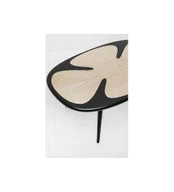 KARE Stolik kawowy PETAL 90 cm naturalny czarny