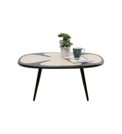KARE Stolik kawowy PETAL 90 cm naturalny czarny