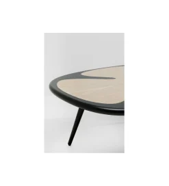 KARE Stolik kawowy PETAL 90 cm naturalny czarny