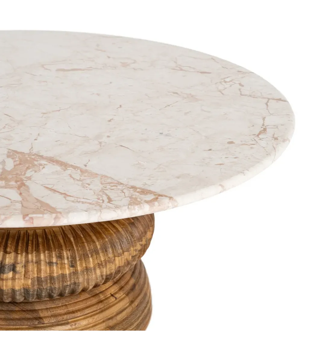 Zona-Design Stolik kawowy PETARENO 80 cm drewno mango