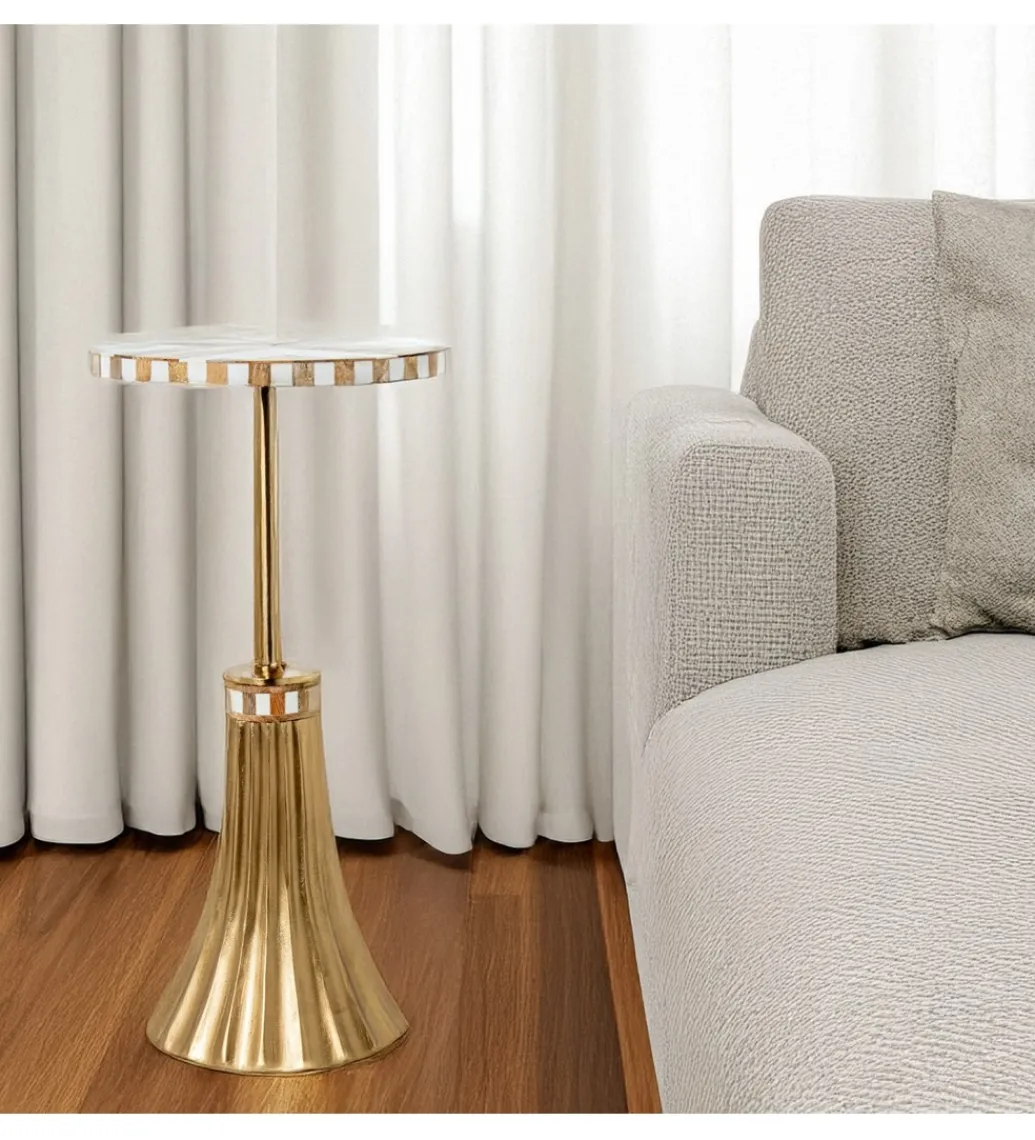 Exclusivas Stolik kawowy POMYK 25 cm drewno