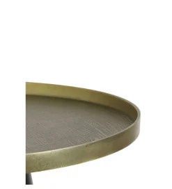 L&L Stolik kawowy POPETA 60 cm antyczny brąz czarny
