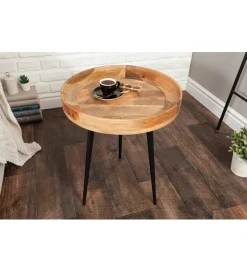 Invicta Interior - przedsprzedaż Stolik kawowy Pure Nature 45 cm naturalne mango