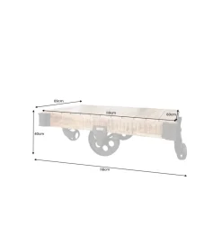 Invicta Interior Stolik kawowy Railway 120 cm drewno Mango