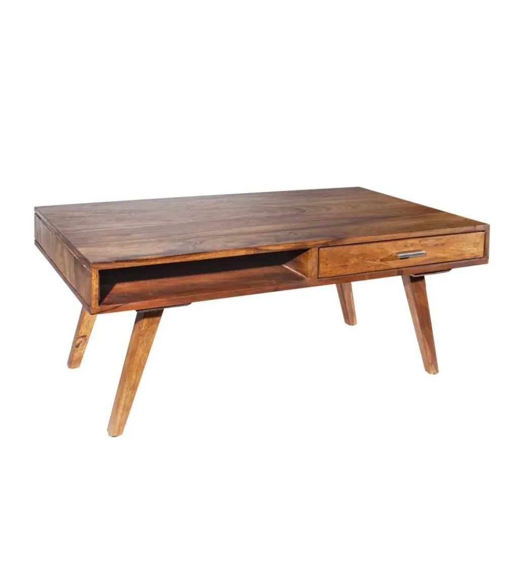 Invicta Interior - przedsprzedaż Stolik kawowy Retro 100 cm drewno Sheesham