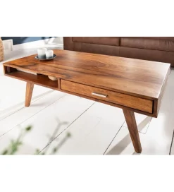 Invicta Interior - przedsprzedaż Stolik kawowy Retro 100 cm drewno Sheesham