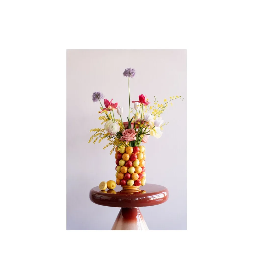 KARE Stolik kawowy RICI 60 cm gradient czerwony