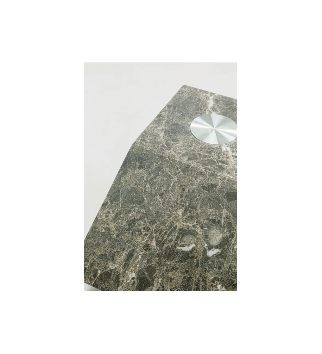 KARE Stolik kawowy ROCKY 90 cm szary marmur