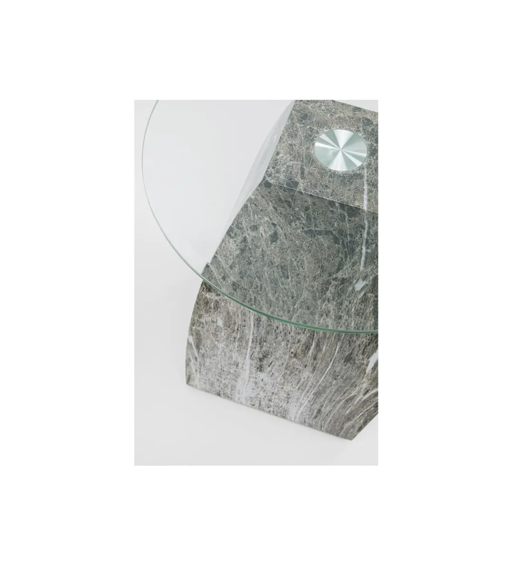 KARE Stolik kawowy ROCKY 45 cm szary marmur
