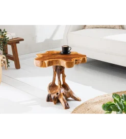 Invicta Interior - przedsprzedaż Stolik kawowy ROOT 40 cm drewno teak naturalny