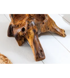 Invicta Interior - przedsprzedaż Stolik kawowy ROOT 40 cm drewno teak naturalny