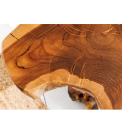 Invicta Interior - przedsprzedaż Stolik kawowy ROOT 40 cm drewno teak naturalny